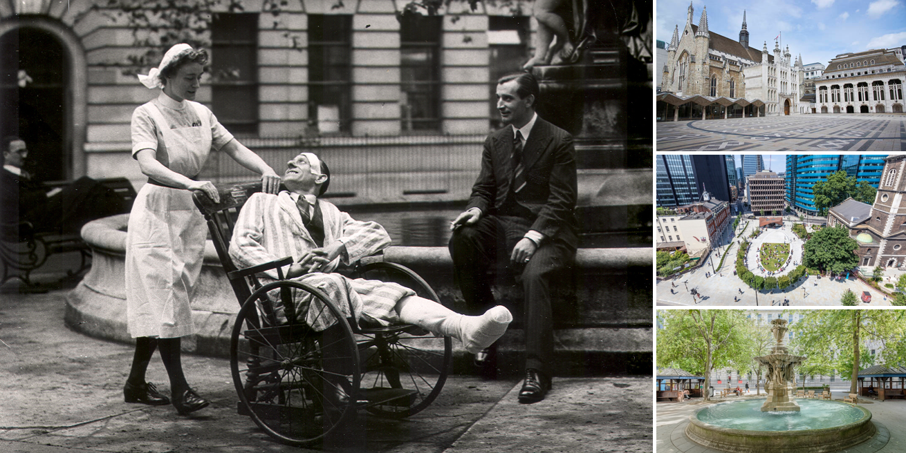 Barts900 outdoor exhibition from the Barts Health Archives service